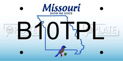 B10TPL Missouri License Plate