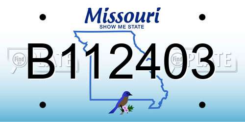 B112403 Missouri License Plate
