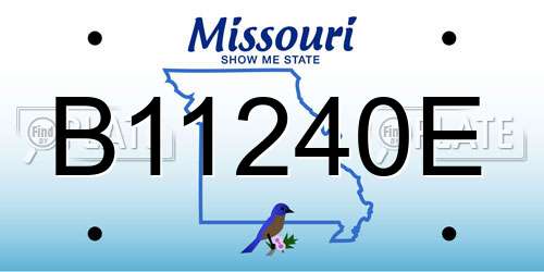 B11240E Missouri License Plate