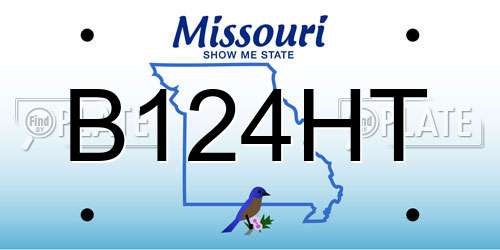 B124HT Missouri License Plate