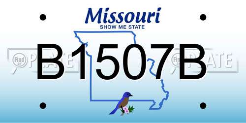 B1507B Missouri License Plate