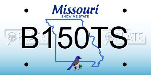 B150TS Missouri License Plate