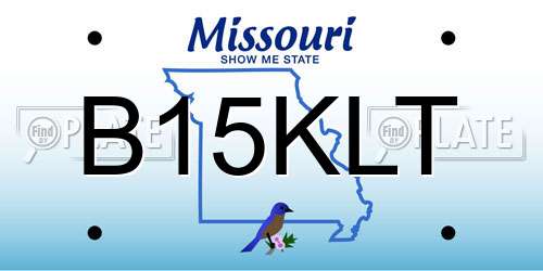 B15KLT Missouri License Plate