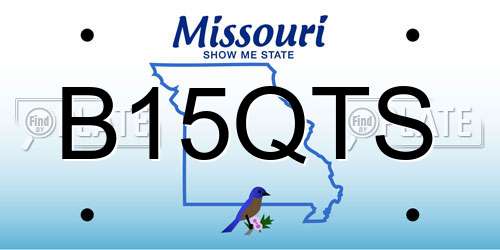 B15QTS Missouri License Plate