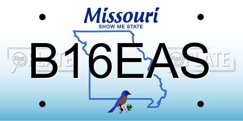 B16EAS Missouri License Plate