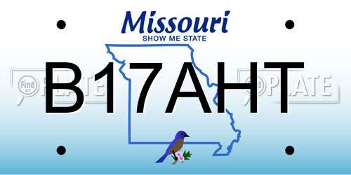 B17AHT Missouri License Plate