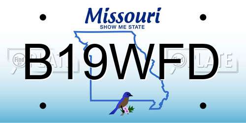B19WFD Missouri License Plate