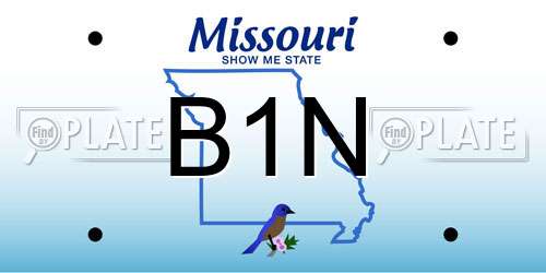 B1N Missouri License Plate