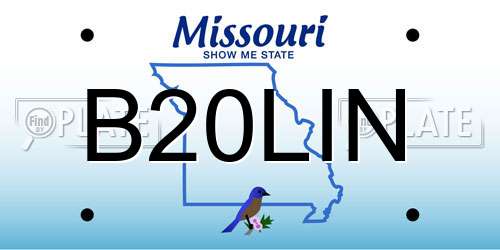 B20LIN Missouri License Plate