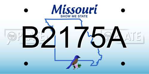 B2175A Missouri License Plate