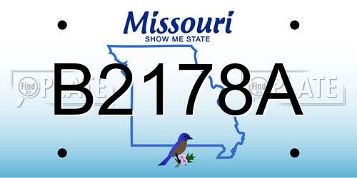 B2178A Missouri License Plate
