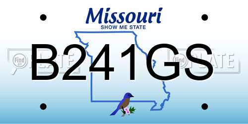 B241GS Missouri License Plate