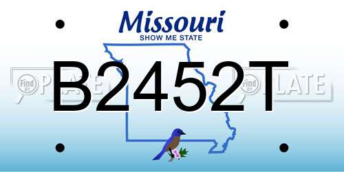 B2452T Missouri License Plate