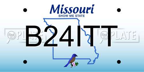 B24ITT Missouri License Plate