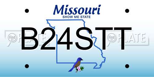 B24STT Missouri License Plate