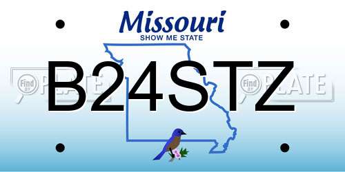 B24STZ Missouri License Plate