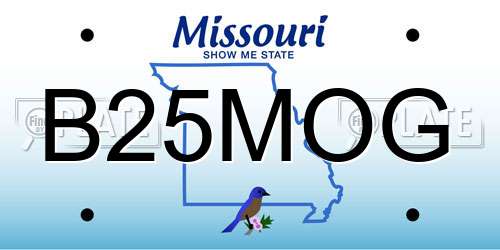 B25MOG Missouri License Plate