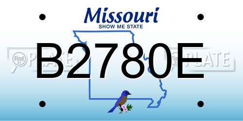 B2780E Missouri License Plate