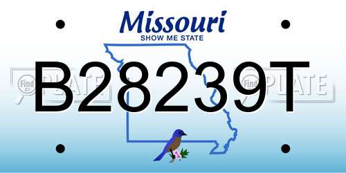 B28239T Missouri License Plate