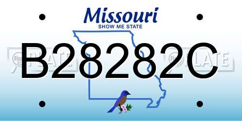 B28282C Missouri License Plate