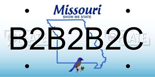 B2B2B2C Missouri License Plate
