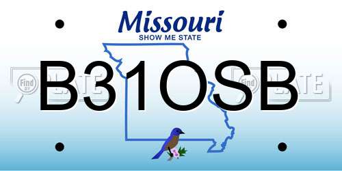 B31OSB Missouri License Plate