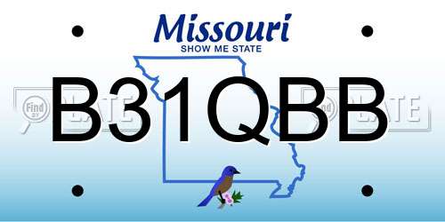 B31QBB Missouri License Plate