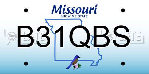B31QBS Missouri License Plate