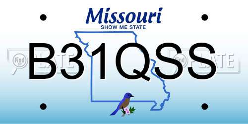 B31QSS Missouri License Plate