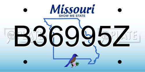 B36995Z Missouri License Plate