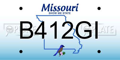 B412GI Missouri License Plate