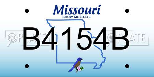 B4154B Missouri License Plate