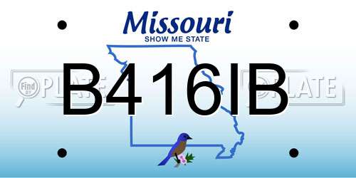 B416IB Missouri License Plate