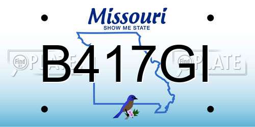 B417GI Missouri License Plate