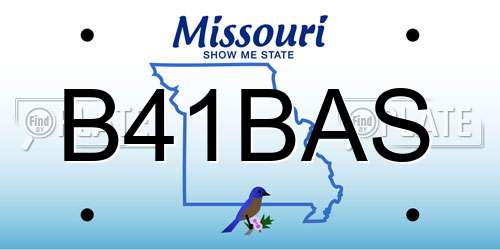 B41BAS Missouri License Plate