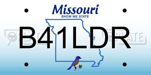B41LDR Missouri License Plate