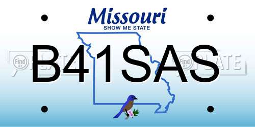 B41SAS Missouri License Plate