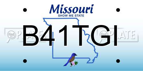 B41TGI Missouri License Plate