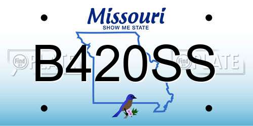 B420SS Missouri License Plate