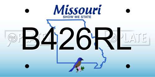 B426RL Missouri License Plate
