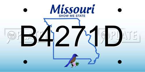 B4271D Missouri License Plate