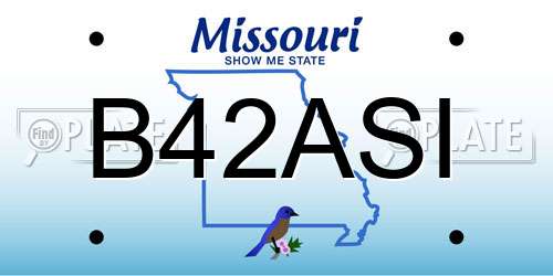 B42ASI Missouri License Plate