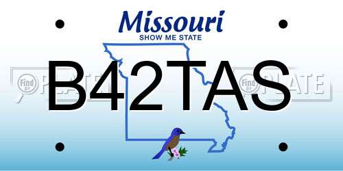 B42TAS Missouri License Plate