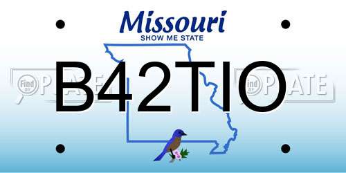 B42TIO Missouri License Plate