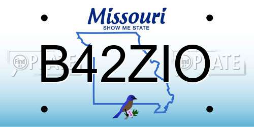 B42ZIO Missouri License Plate