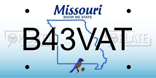 B43VAT Missouri License Plate