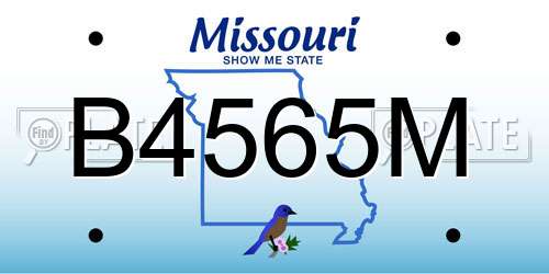 B4565M Missouri License Plate