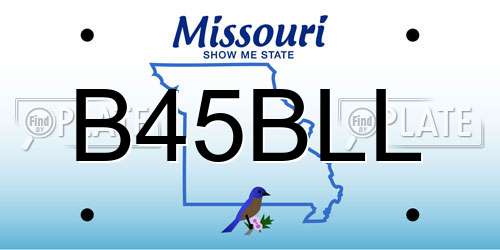B45BLL Missouri License Plate
