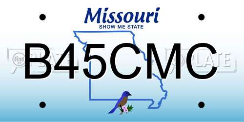 B45CMC Missouri License Plate
