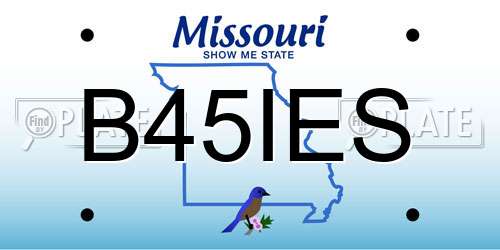 B45IES Missouri License Plate